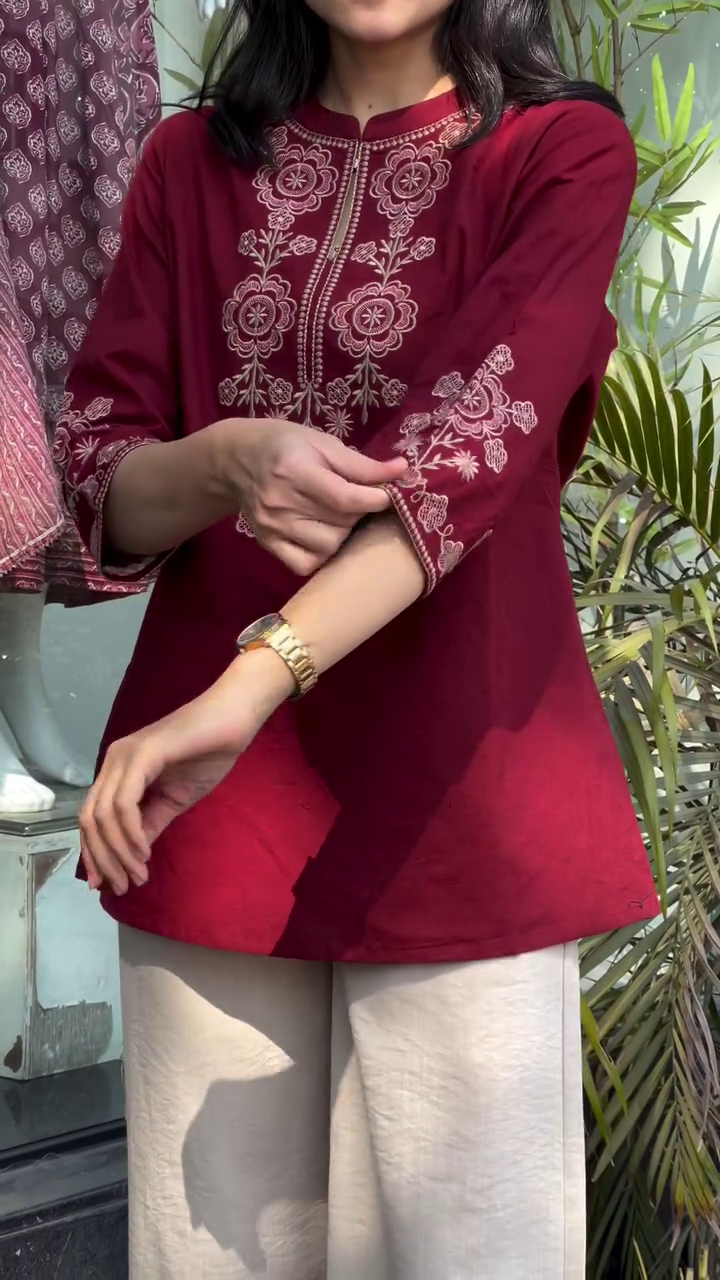 Button-Down Kurti Top