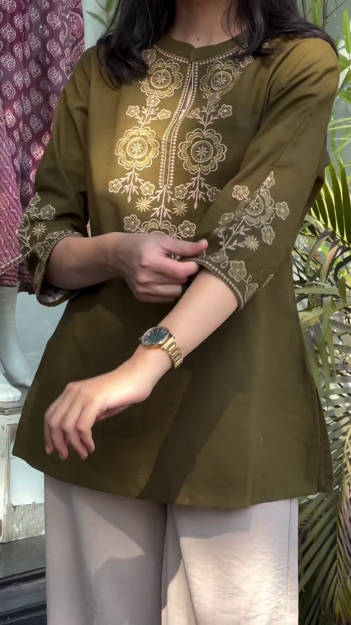 Button-Down Kurti Top