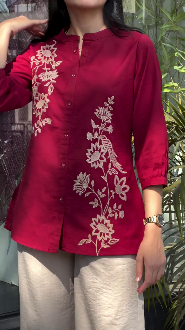 Button-Down Kurti Top