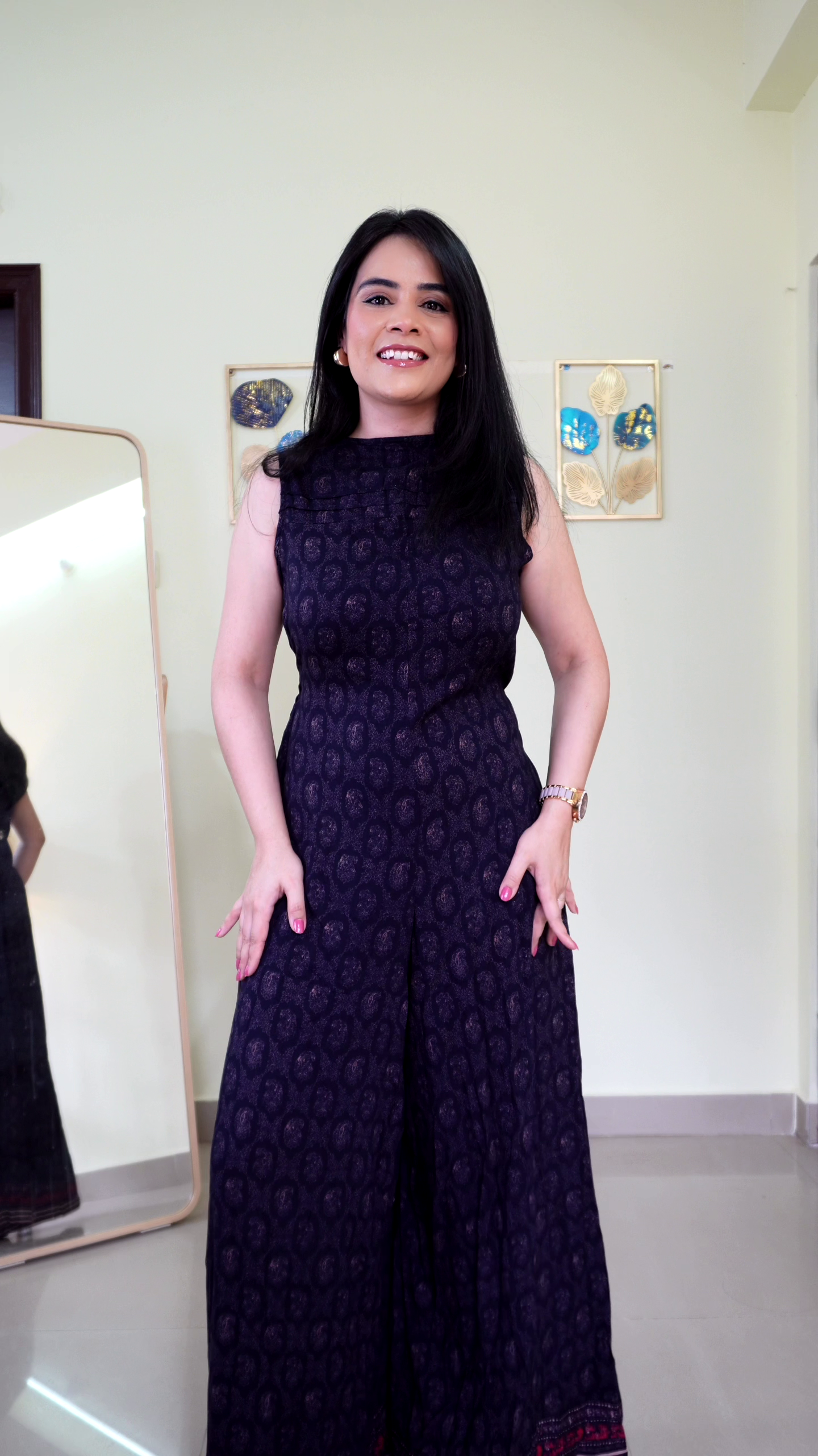 Jumpsuit with Embroidered Jacket Overlay