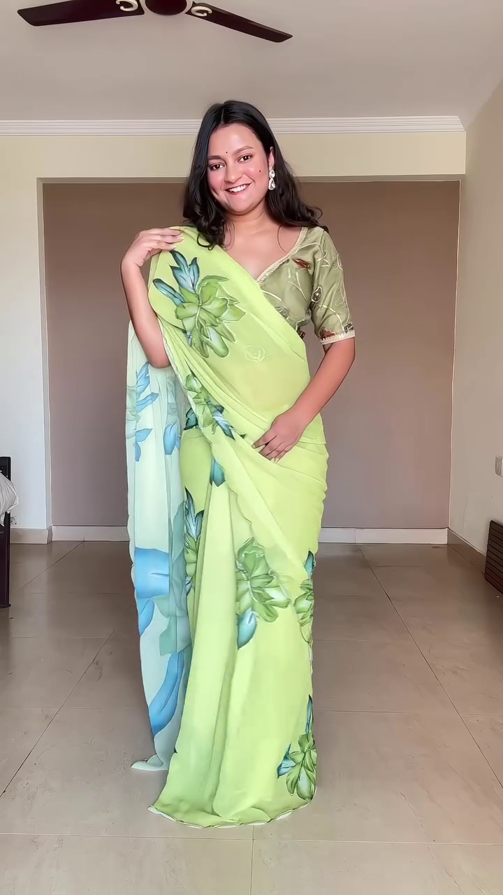 Designer Saree with Embroidered Blouse