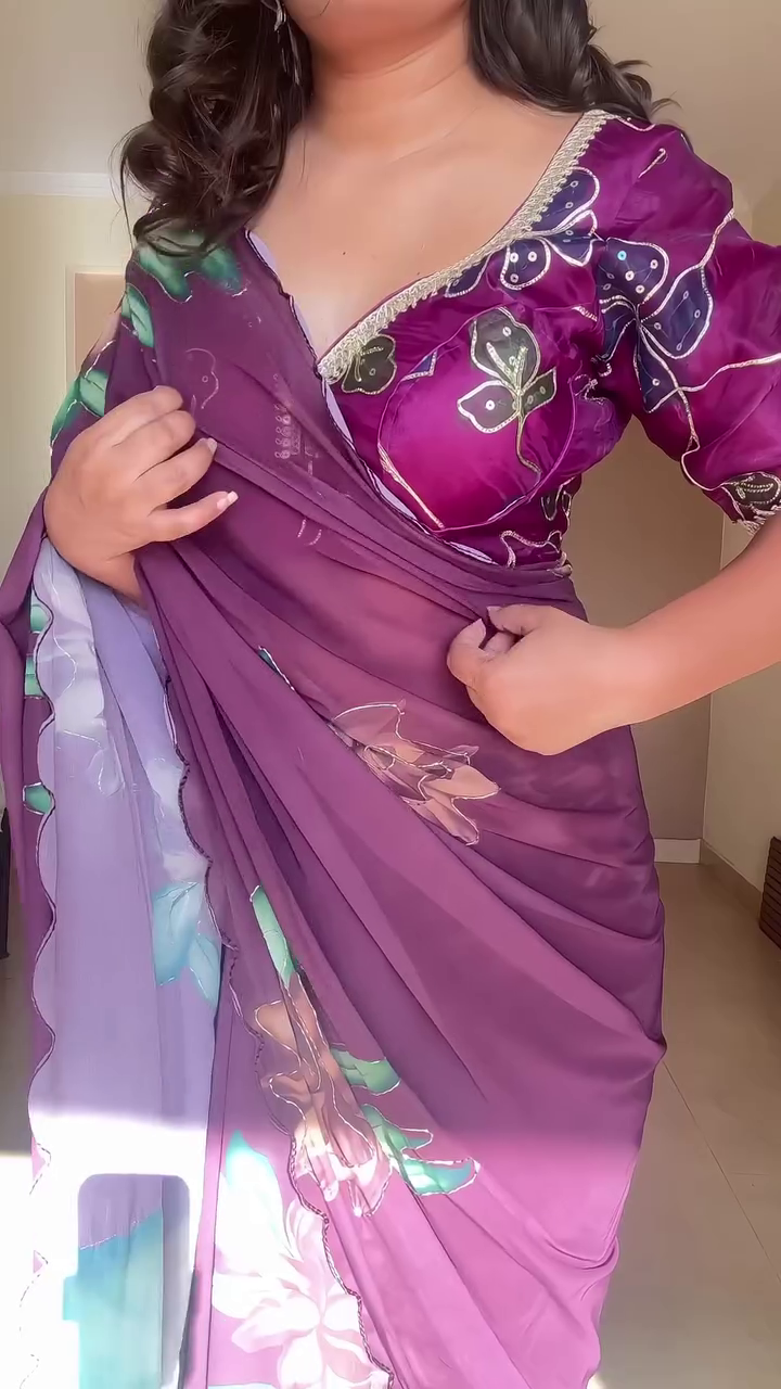 Designer Saree with Embroidered Blouse