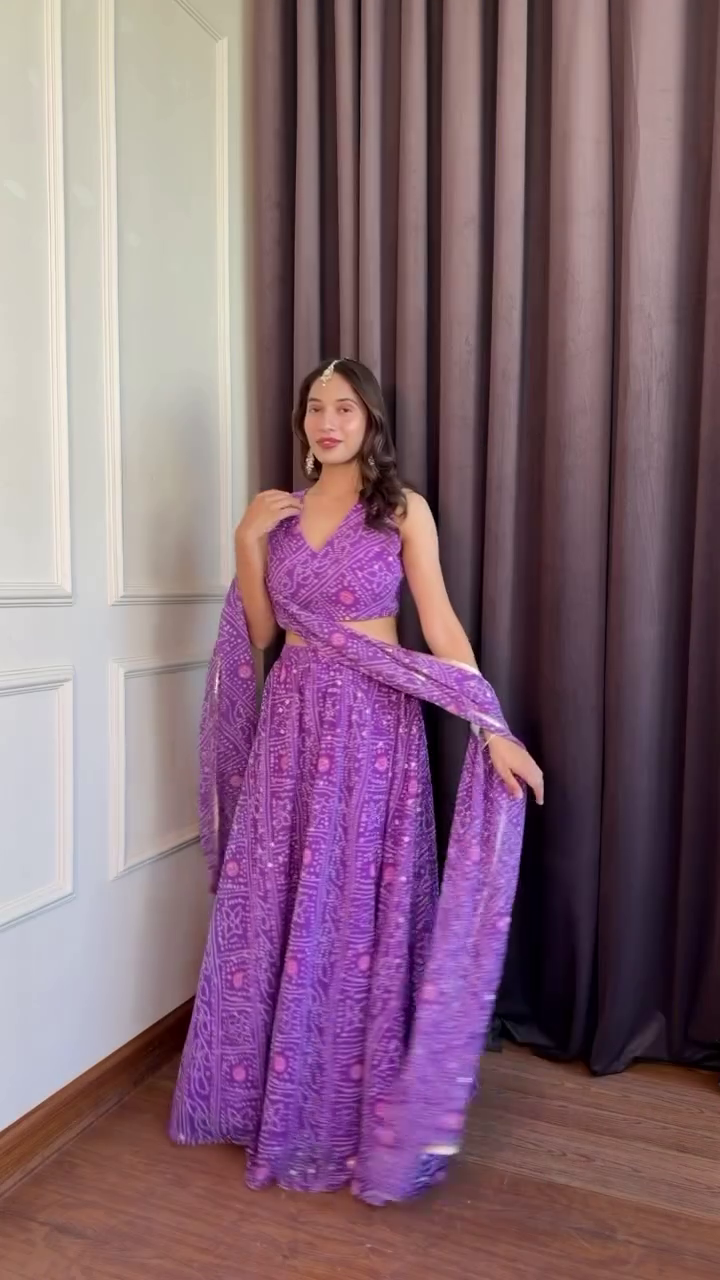 Printed Lehenga Set with Dupatta