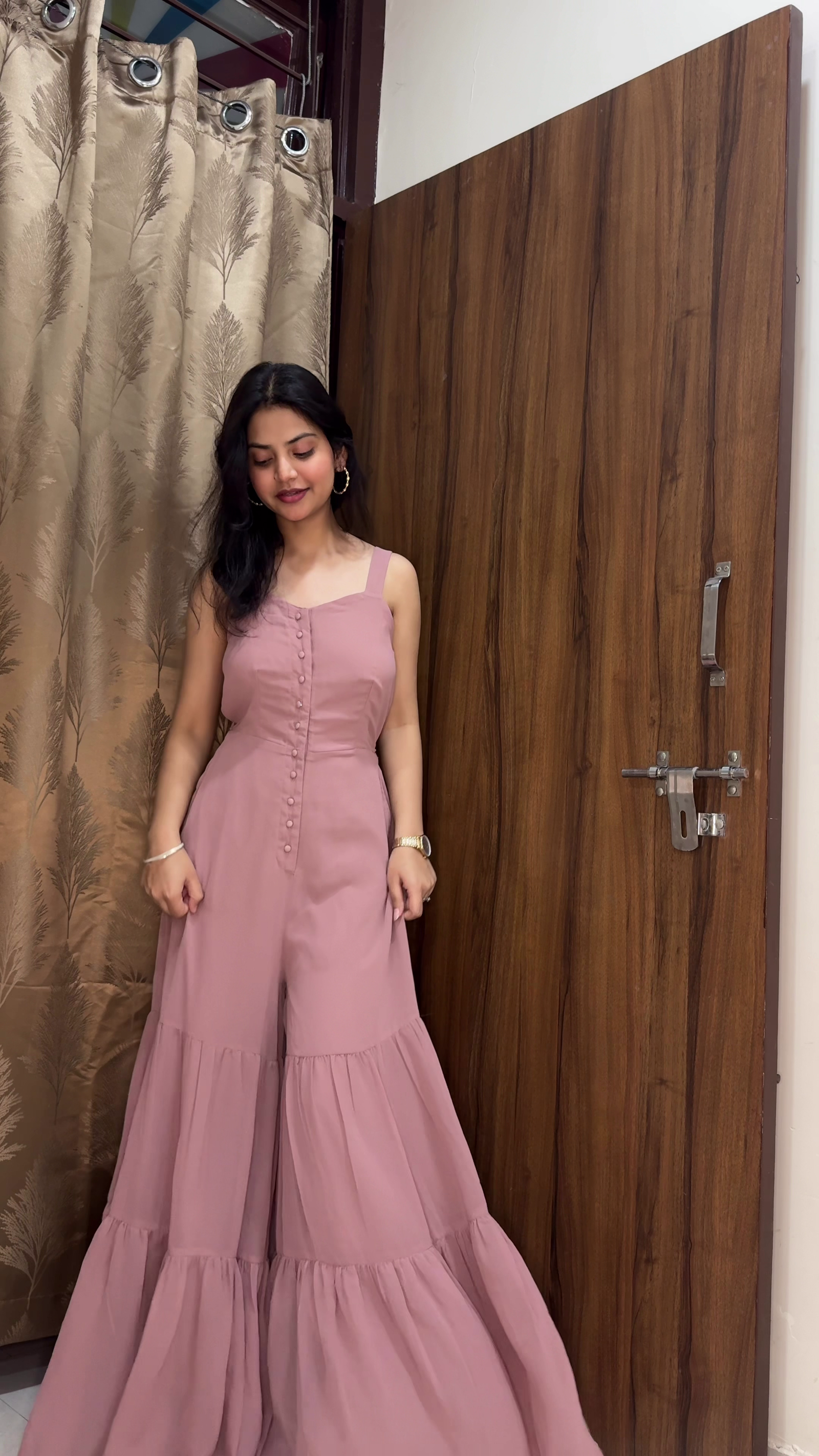 Tiered Flared Jumpsuit