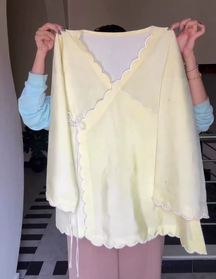 Wrap Style Kurta & Trouser Set