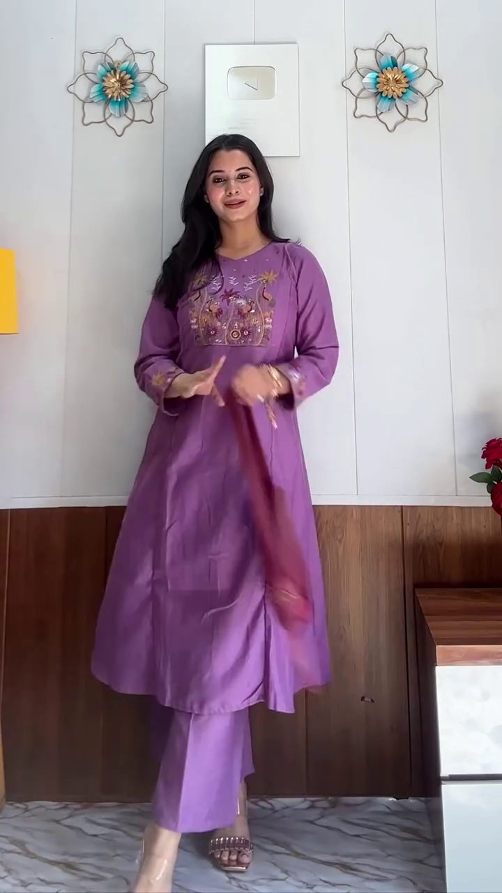 Embroidered Kurta Pant Set