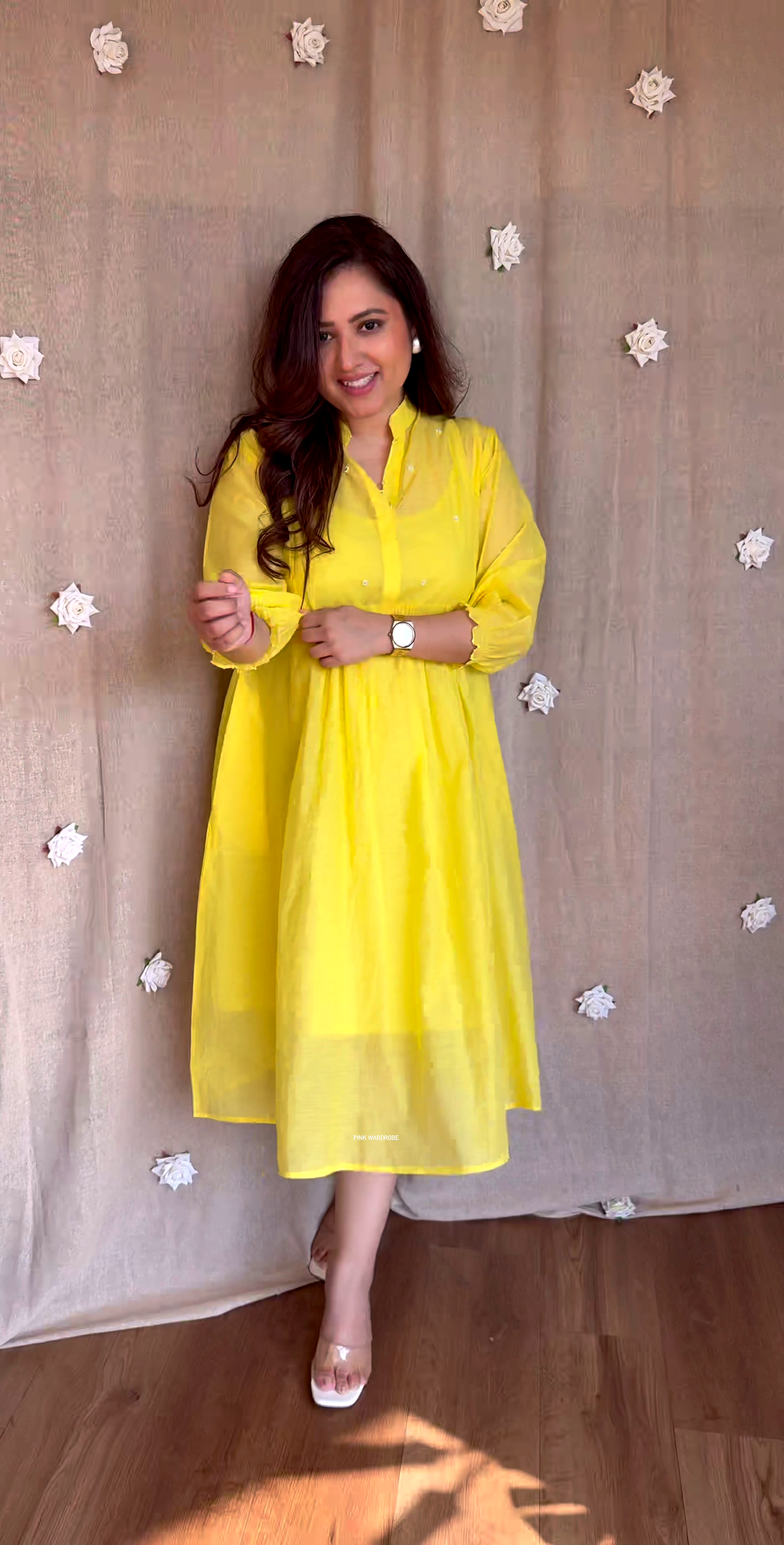 Gathered A-Line Kurti Dress