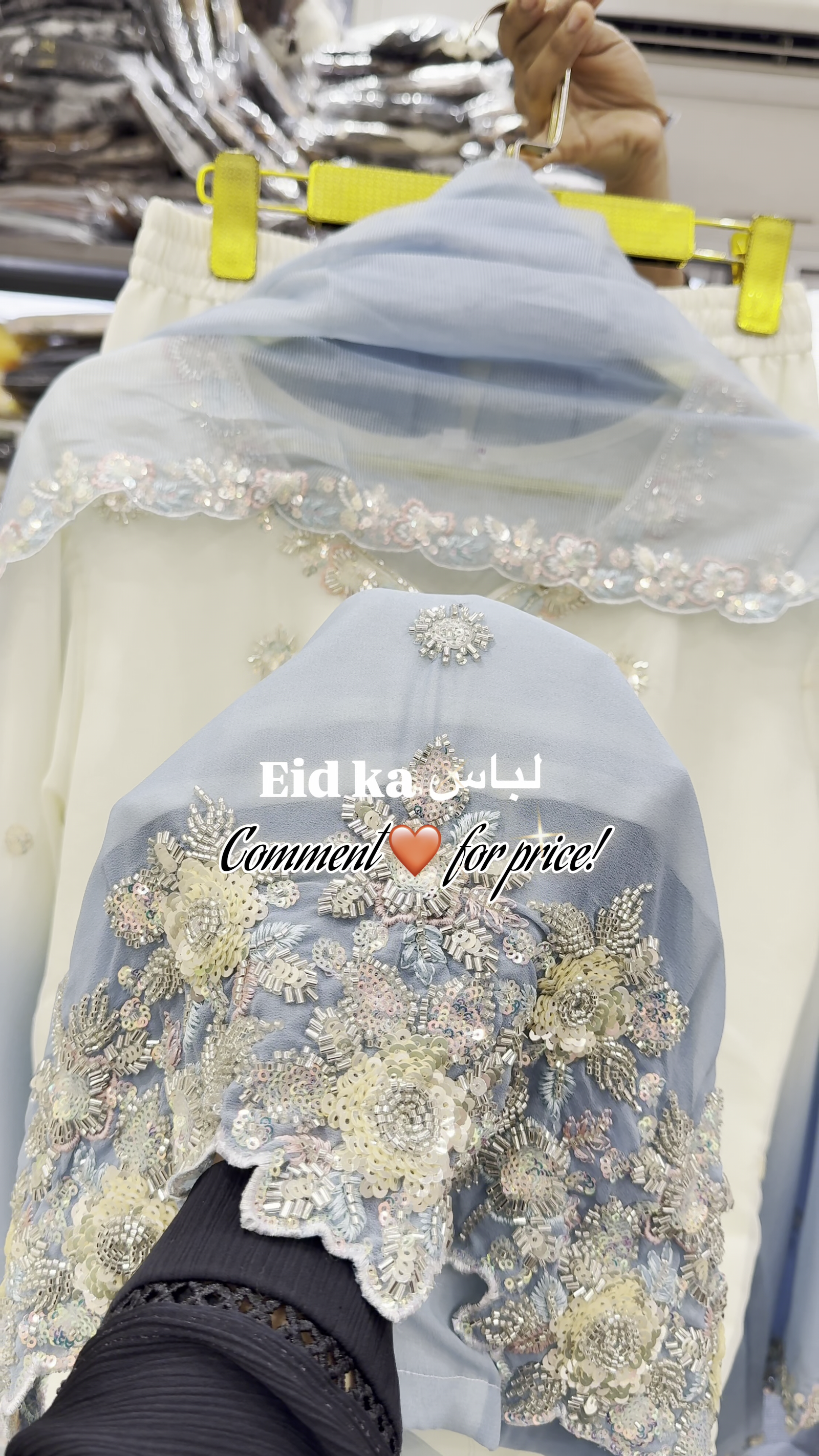 Pastel Embroidered Organza Kurta Set