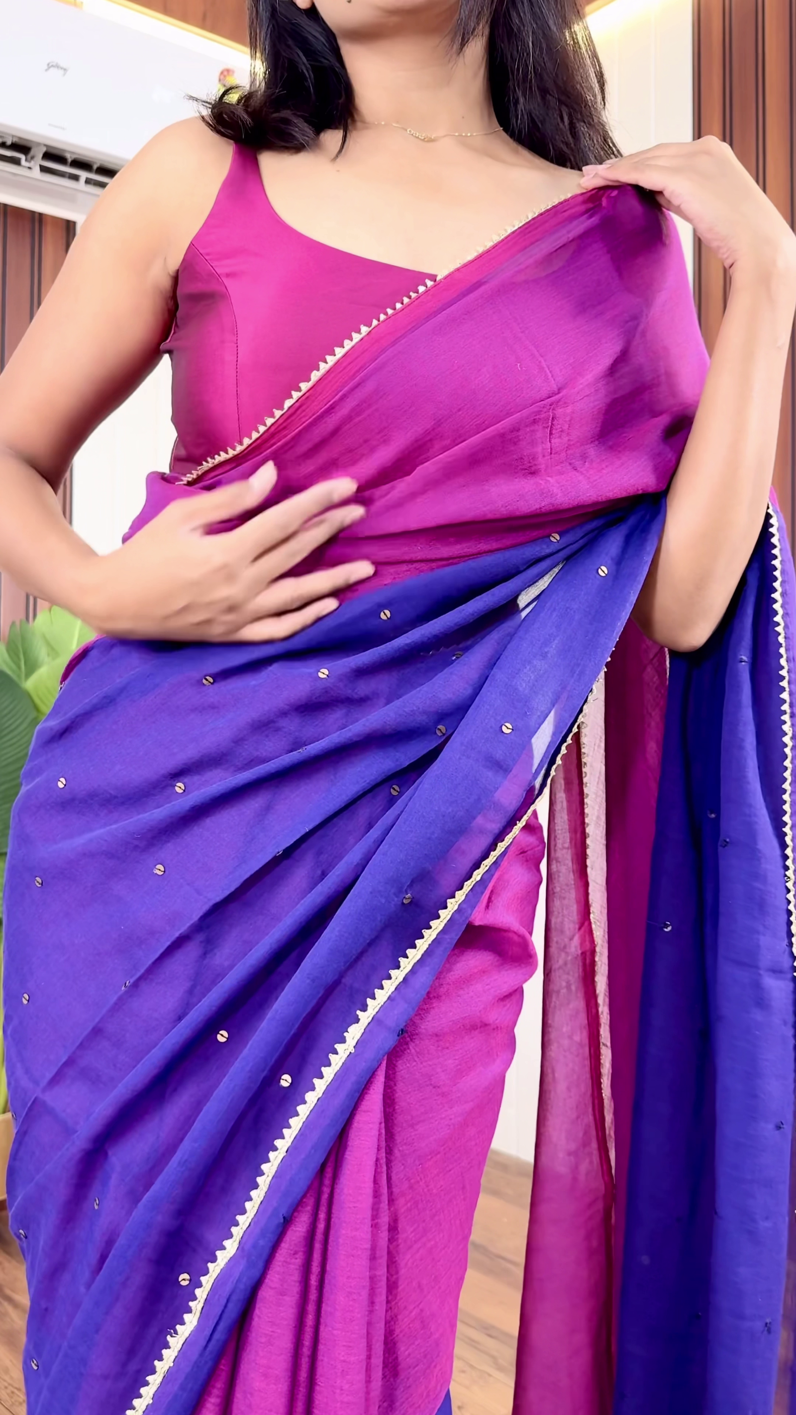 Dual Tone Cotton Saree