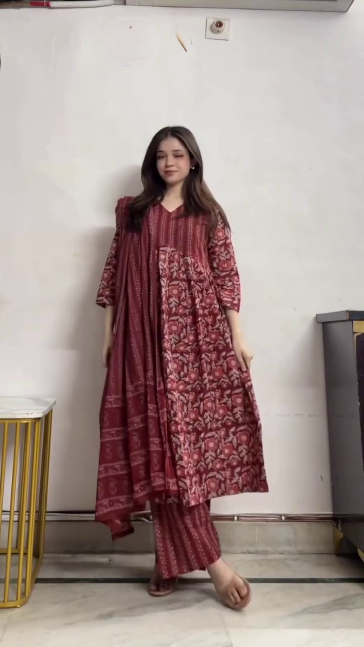Printed Kurta Set with Dupatta