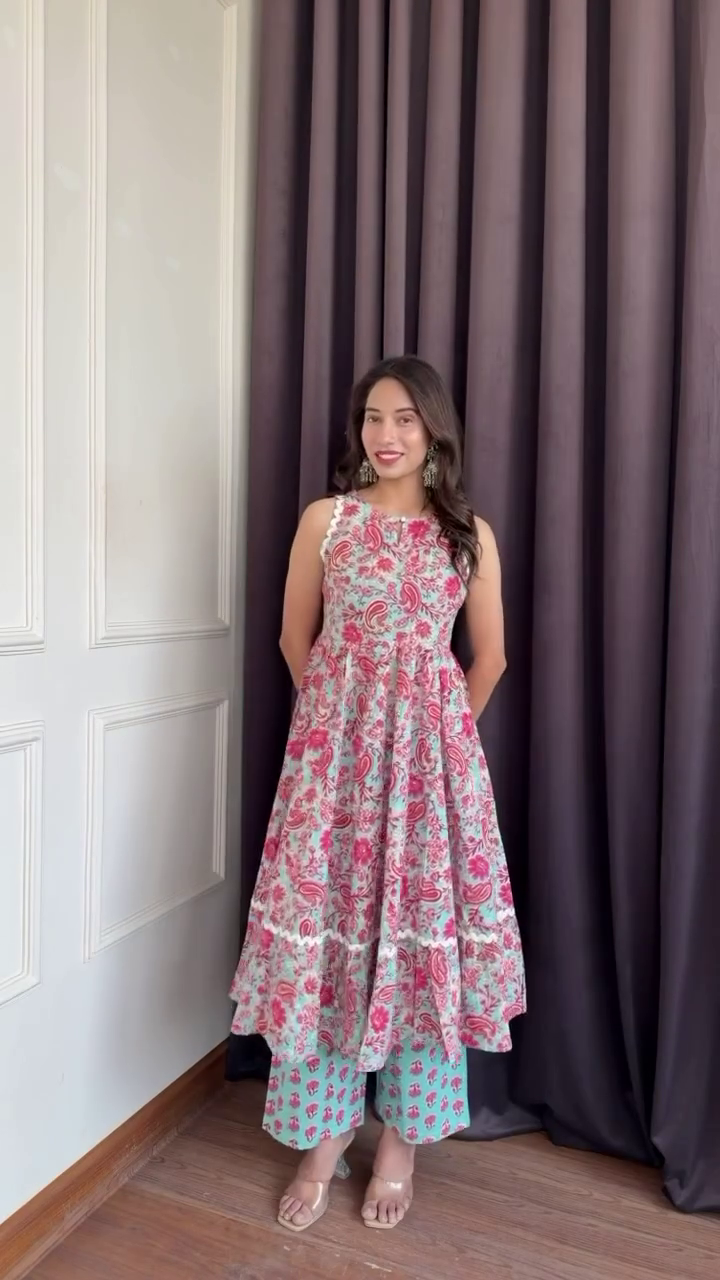 Cool Comfort Summer Ethnic Anarkali Set