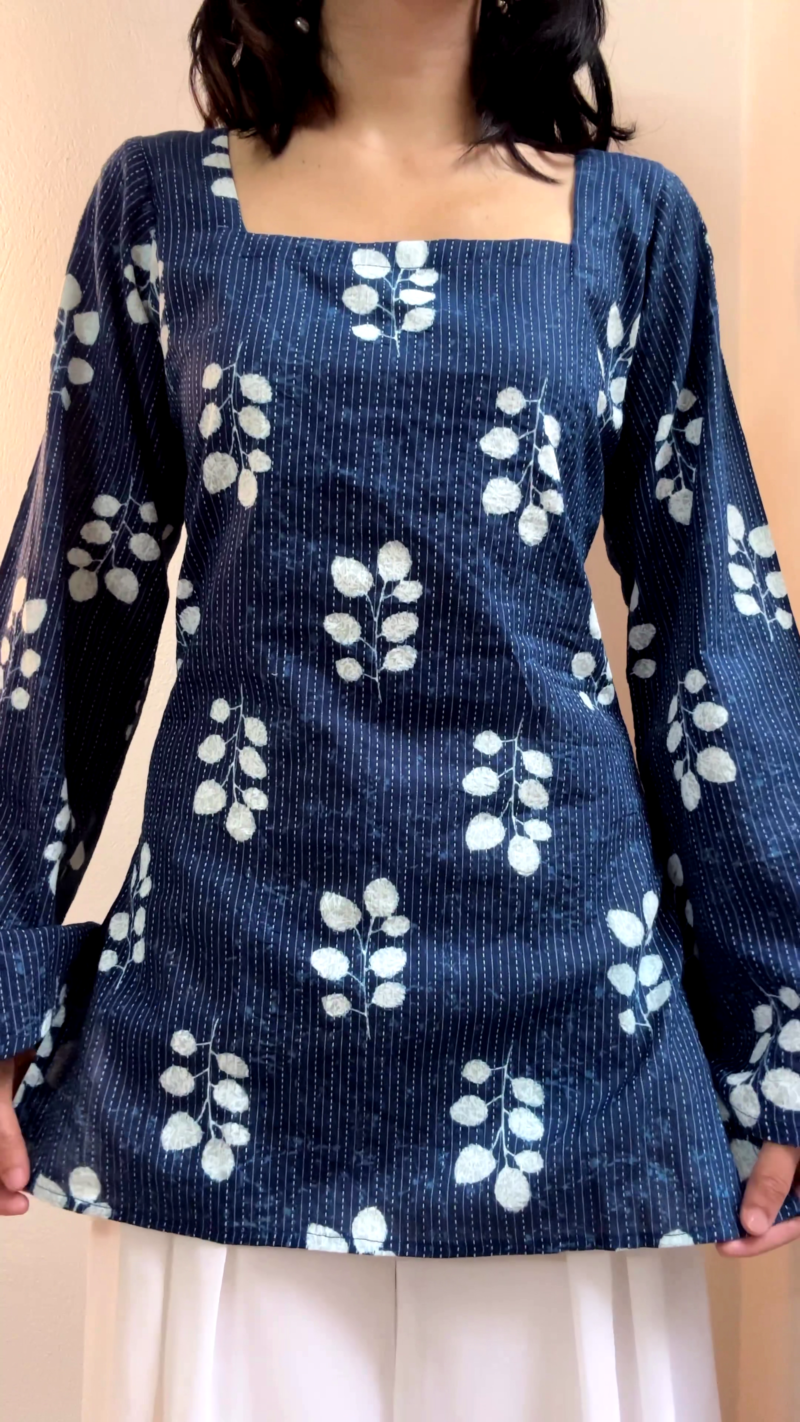 Printed Square Neck Kurta