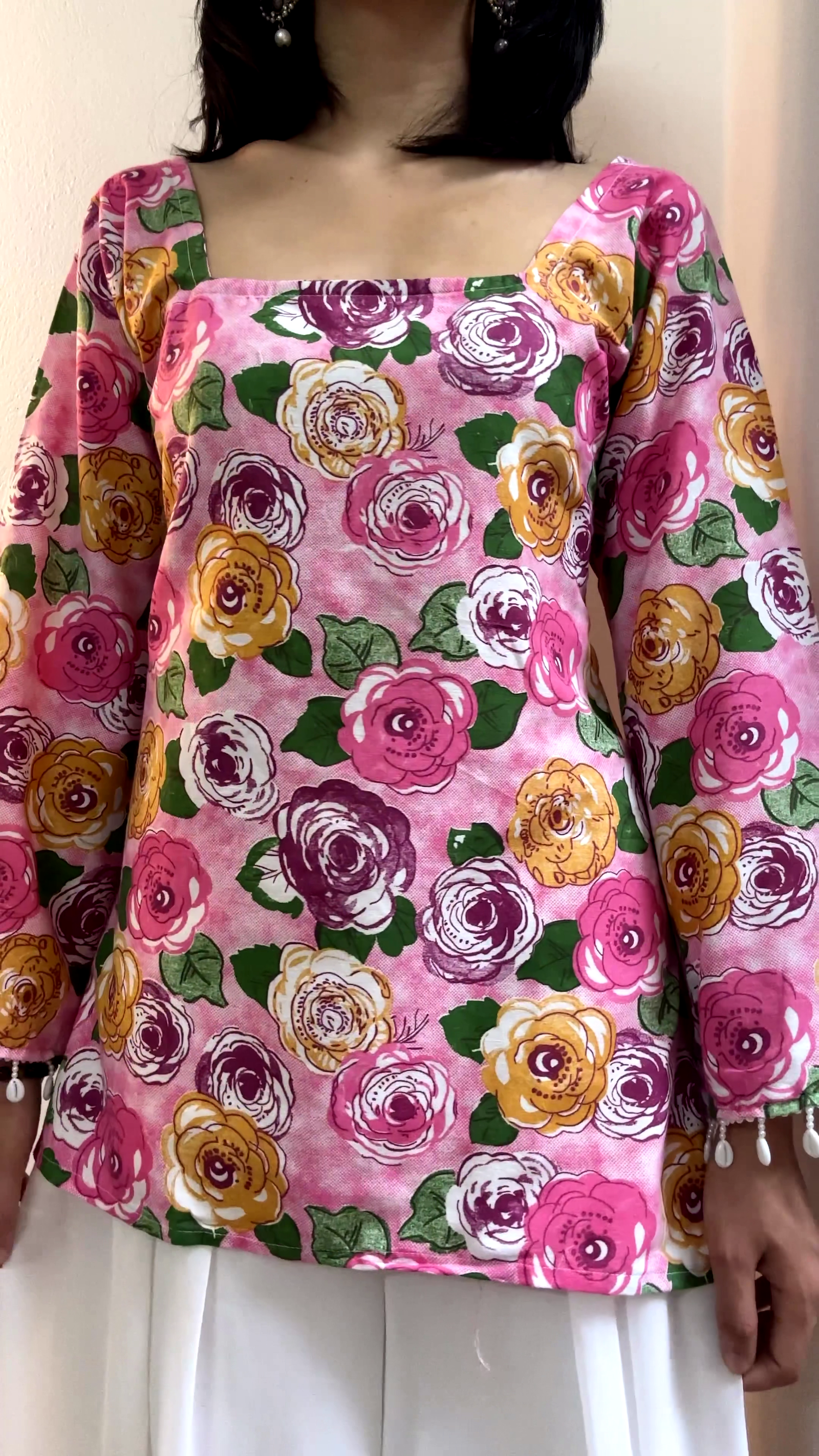 Printed Square Neck Kurta