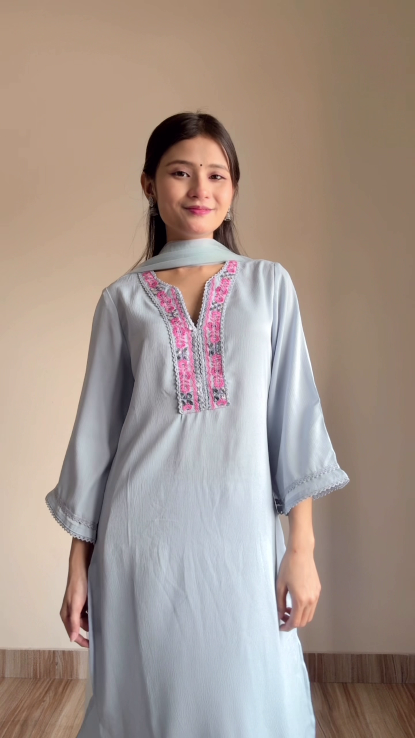 Embroidered Anarkali & Kurta Set